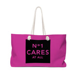 No 1 cares hot pink Weekender Bag