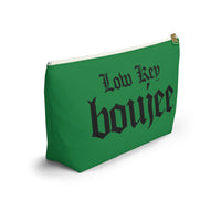 Green low key boujee Accessory Pouch w T-bottom