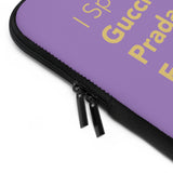 Purple and gold I speak fluent Italian Laptop Sleeve