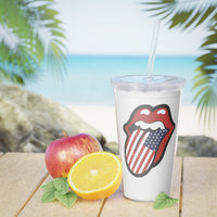 American world tour Plastic Tumbler with Straw