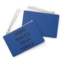 Blue more issues than vogue clutch