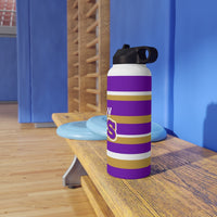 North Royalton Bears stainless steel cup  -STRIPES - Stainless Steel Water Bottle, Standard Lid