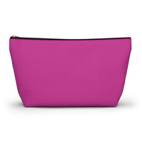 Hot pink I speak fluent Italian Accessory Pouch w T-bottom