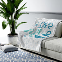 Lake life Velveteen Plush Blanket