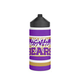 North Royalton Bears stainless steel cup  -STRIPES - Stainless Steel Water Bottle, Standard Lid