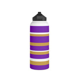 North Royalton Bears stainless steel cup  -STRIPES - Stainless Steel Water Bottle, Standard Lid