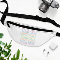 Good vibes white Fanny Pack