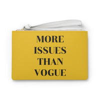 Yellow more issues than vogue clutch bag