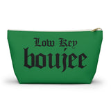 Green low key boujee Accessory Pouch w T-bottom