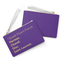 Fluent French Purple Clutch