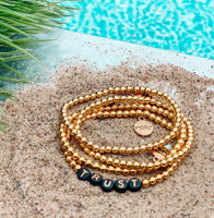 Gold Metallic Stacker Bracelets